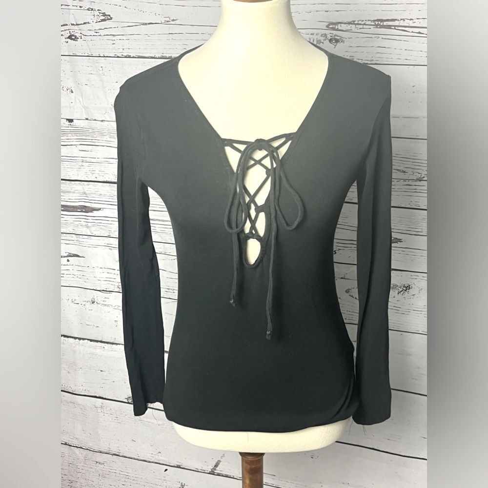 Forever 21 Black Long Sleeve Blouse